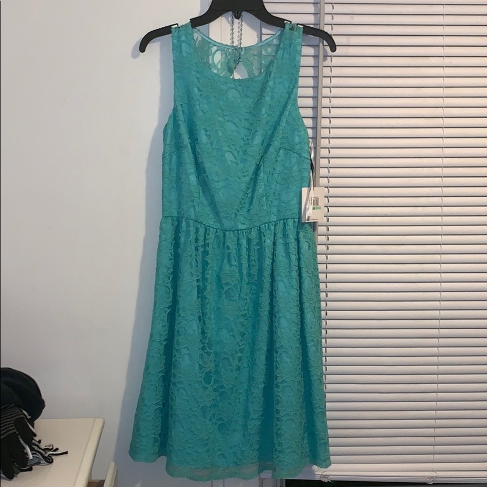 Calvin Klein seafoam green formal dress